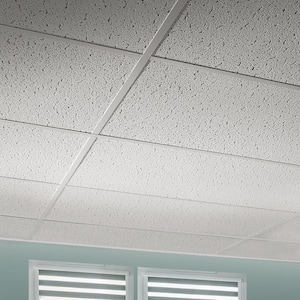 Textured 2 ft. x 4 ft. Suspended/Drop Square Edge Lay-in Ceiling Tile (2400 sq. ft. / pallet)