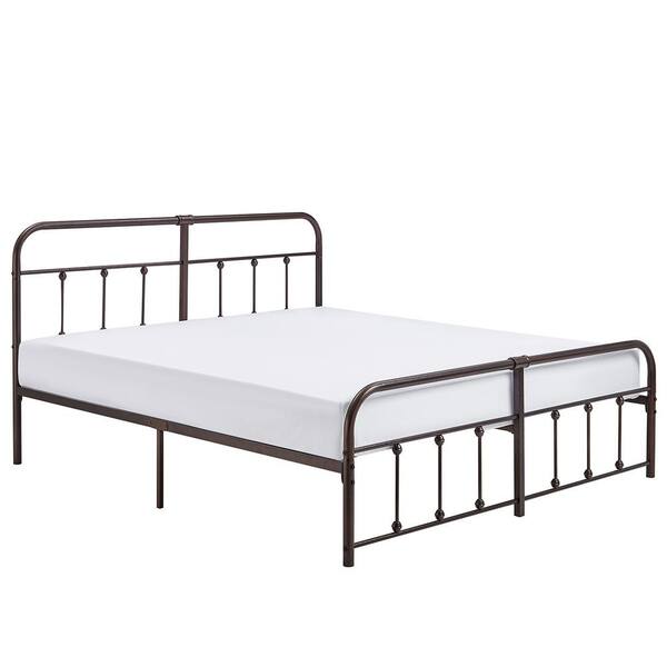 VECELO Victorian Bed Frame Bronze Purple, Heavy Duty Metal