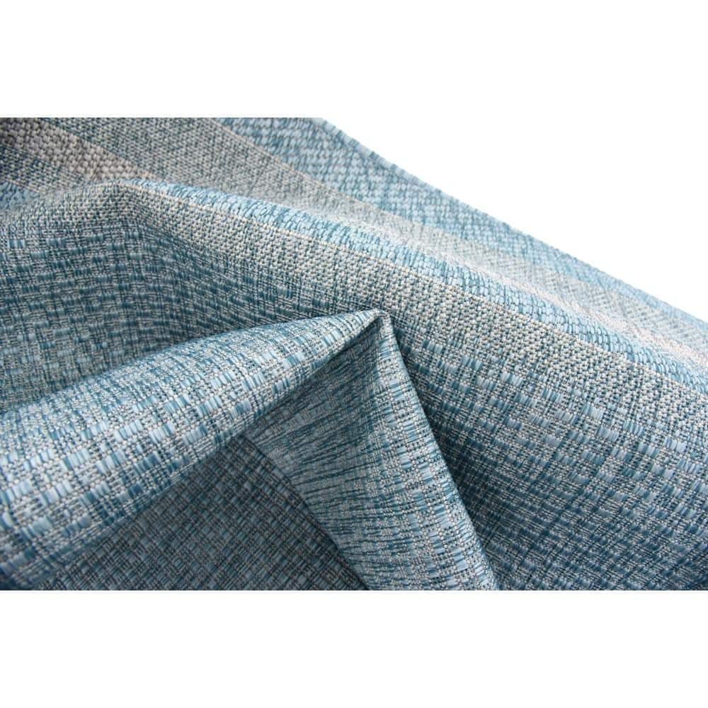 Aquamarine Elegance 4' x 6' Flat Woven Outdoor Rug