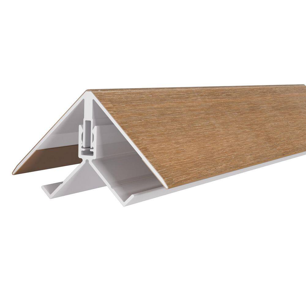 Alusions 2.19 in. x 3.56 in. x 8 ft. Peruvian Teak Composite Aluminum Outside Corner Trim Kit  for .5 in. Board price history on PriceWatchPro