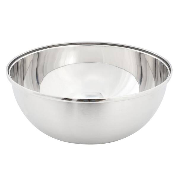 5 Quart Stainless Steel Mixing Bowl in Silver with Nonslip Base
