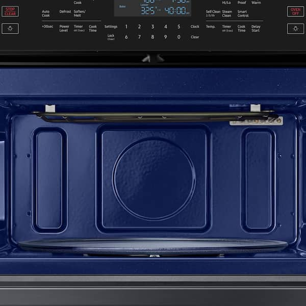 Samsung 30 Microwave Combination Wall Oven in Black Stainless Steel