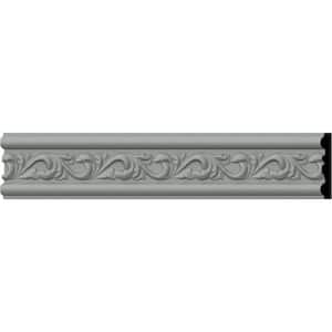 3/8 in. x 2 in. x 94-1/2 in. Polyurethane Tristan Chair Rail Moulding