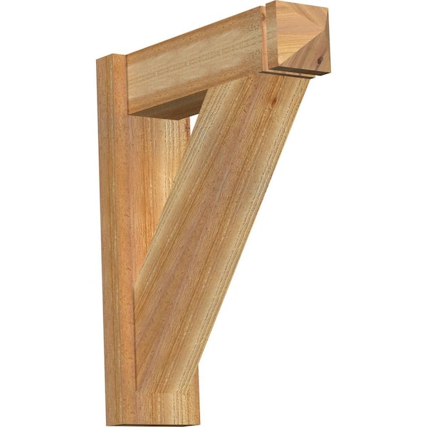 Ekena Millwork 6 in. x 24 in. x 20 in. Western Red Cedar Traditional Arts and Crafts Rough Sawn Outlooker