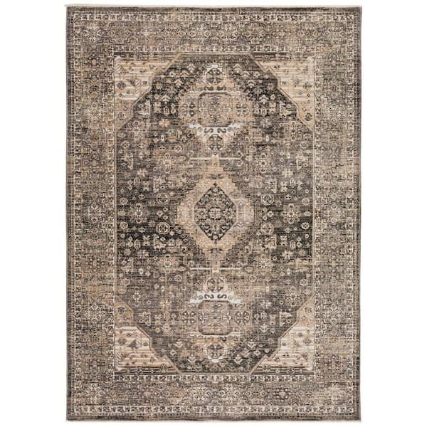 Odessa Geometric Gray 7 ft. 10 in. x 10 ft. Area Rug