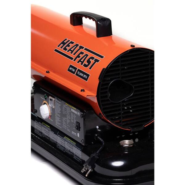 HEATFAST 75,000 BTU Forced Air Kerosene Space Heater with Thermostat Heat  Control HF75K - The Home Depot