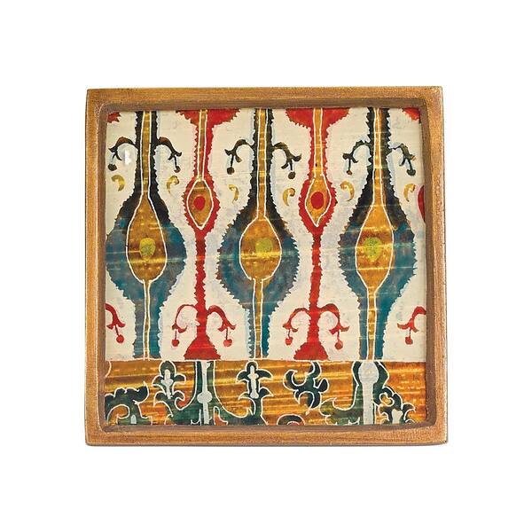 Badash Crystal 4 in. 4-Piece Square Ikat Coaster Set