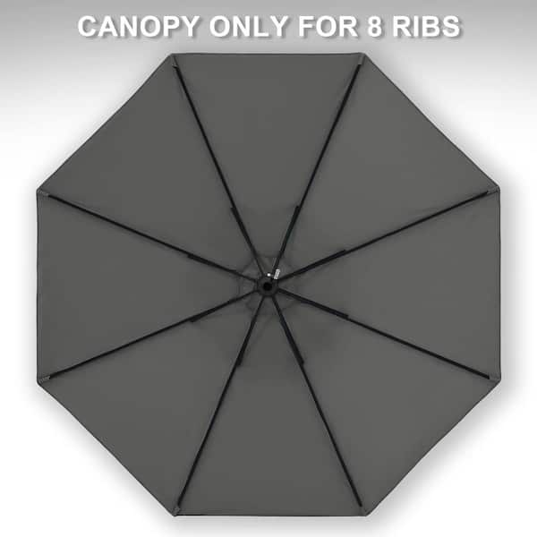ITOPFOX 9 ft. 8-Ribs Round Patio Market Umbrella Replacement