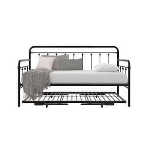 DHP Robbie Twin Metal Daybed with Lift-Up Trundle, Black