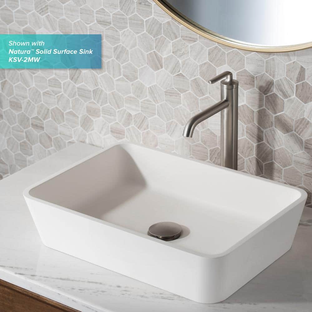 Brushed Nickel Stainless Steel Single Handle Vessel Sink Faucet