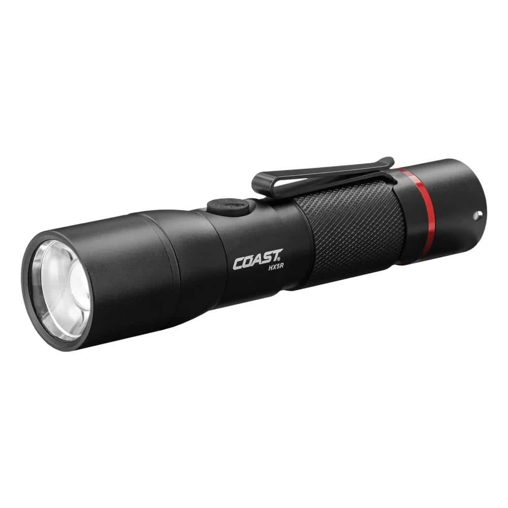Coast HX5R 400 Lumens LED Rechargeable Focusing Flashlight, Black -  21593