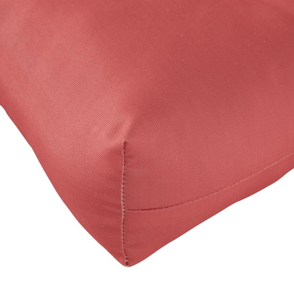 Coral shop bench cushion