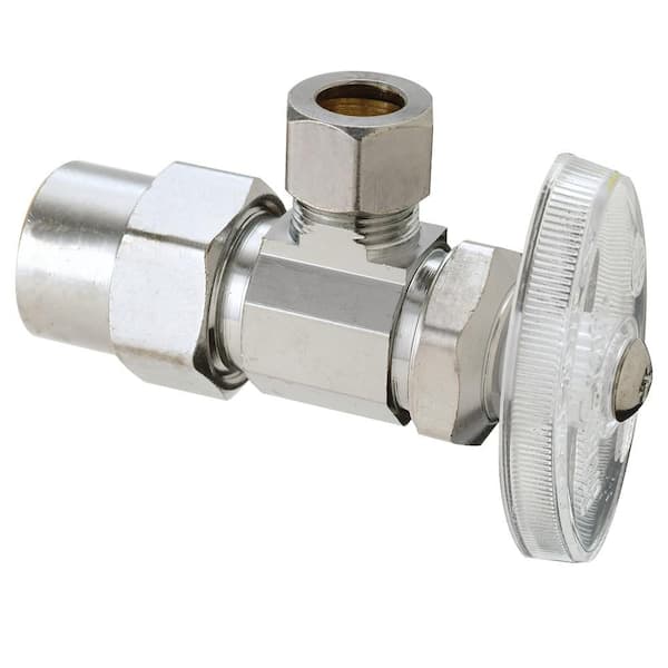 BrassCraft 1/2 in. CPVC Inlet x 3/8 in. Compression Outlet Multi-Turn Angle Valve