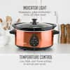 OVENTE Electric Slow Cooker with 3.7 Qt Ceramic Pot and 3 Cooking Settings,  Dishwasher-Safe Stoneware, Tempered Glass Lid, Portable Multicooker