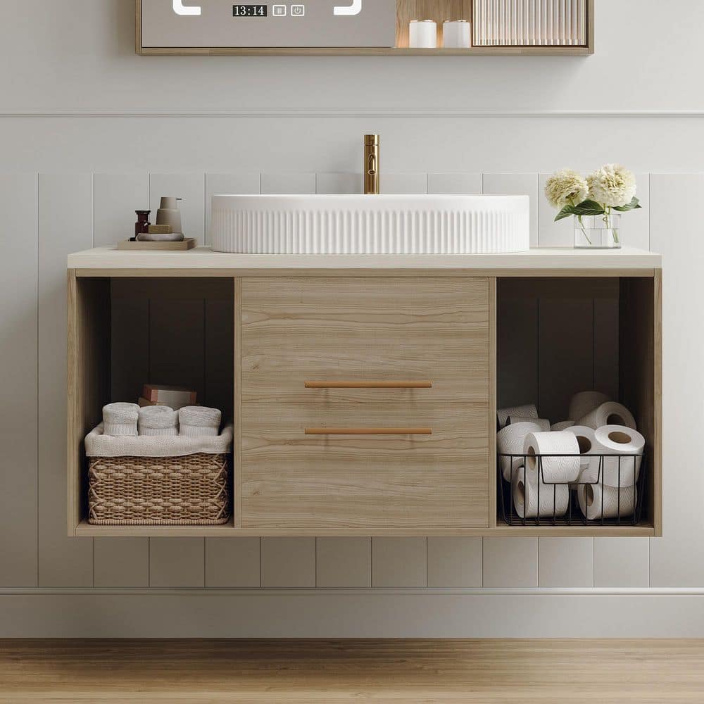 Have a question about Afhocomp 40 in. Single Sink Floating Natural Bath ...