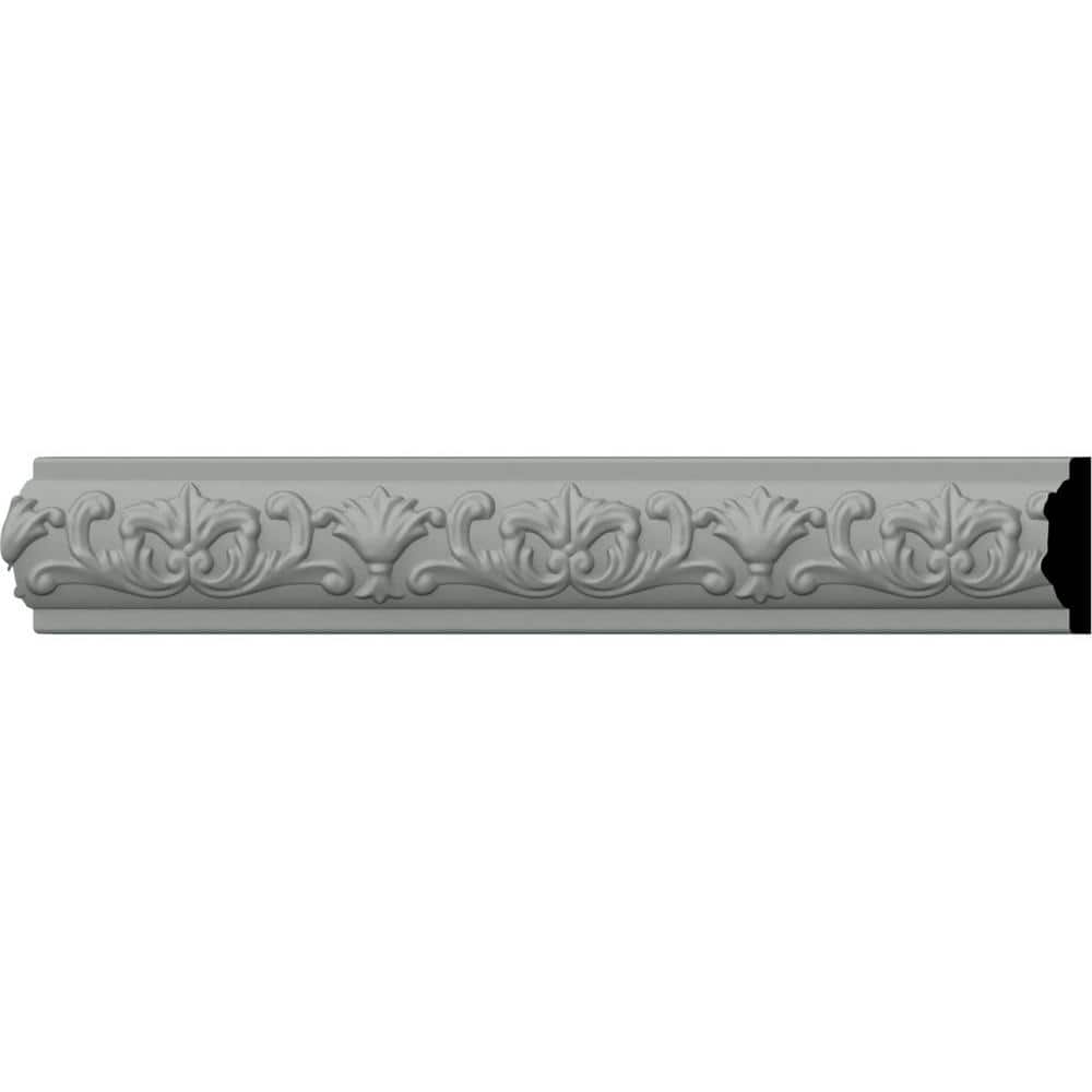 Gray Primed Polyurethane Geometric Panel Moulding Sample