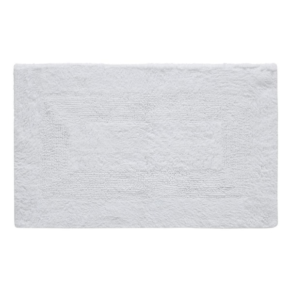 VCNY Home Jessica 20 in. x 32 in. Bright White Solid Cotton Rectangle Bath Rug