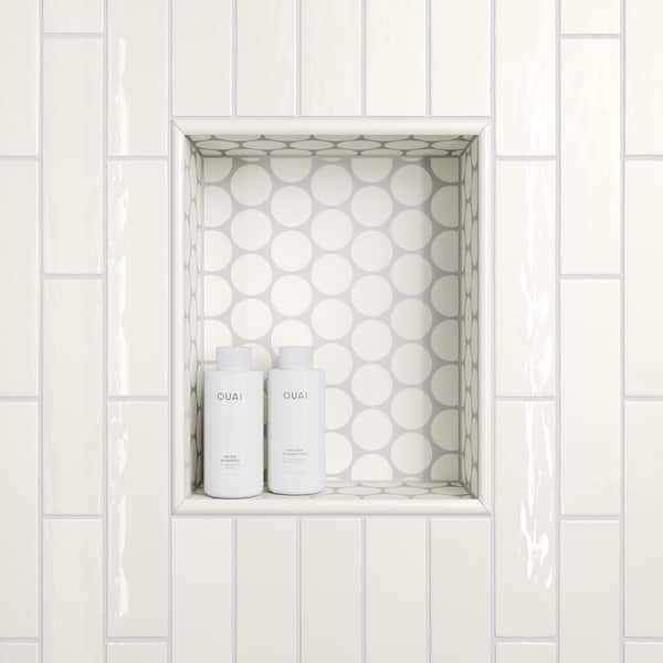 Marin 0.5 in. x 12 in. Jolly Miter Edge Ceramic Trim in Pearl White