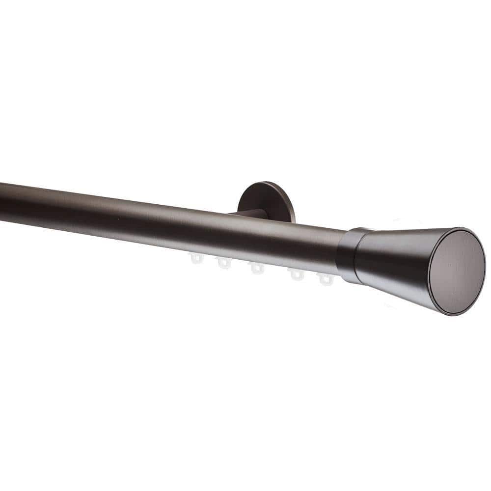 Transverse Curtain Rods Art Decor Tekno Pro 108 in. Non-Adjustable 1.13 in. Diameter Traverse ...