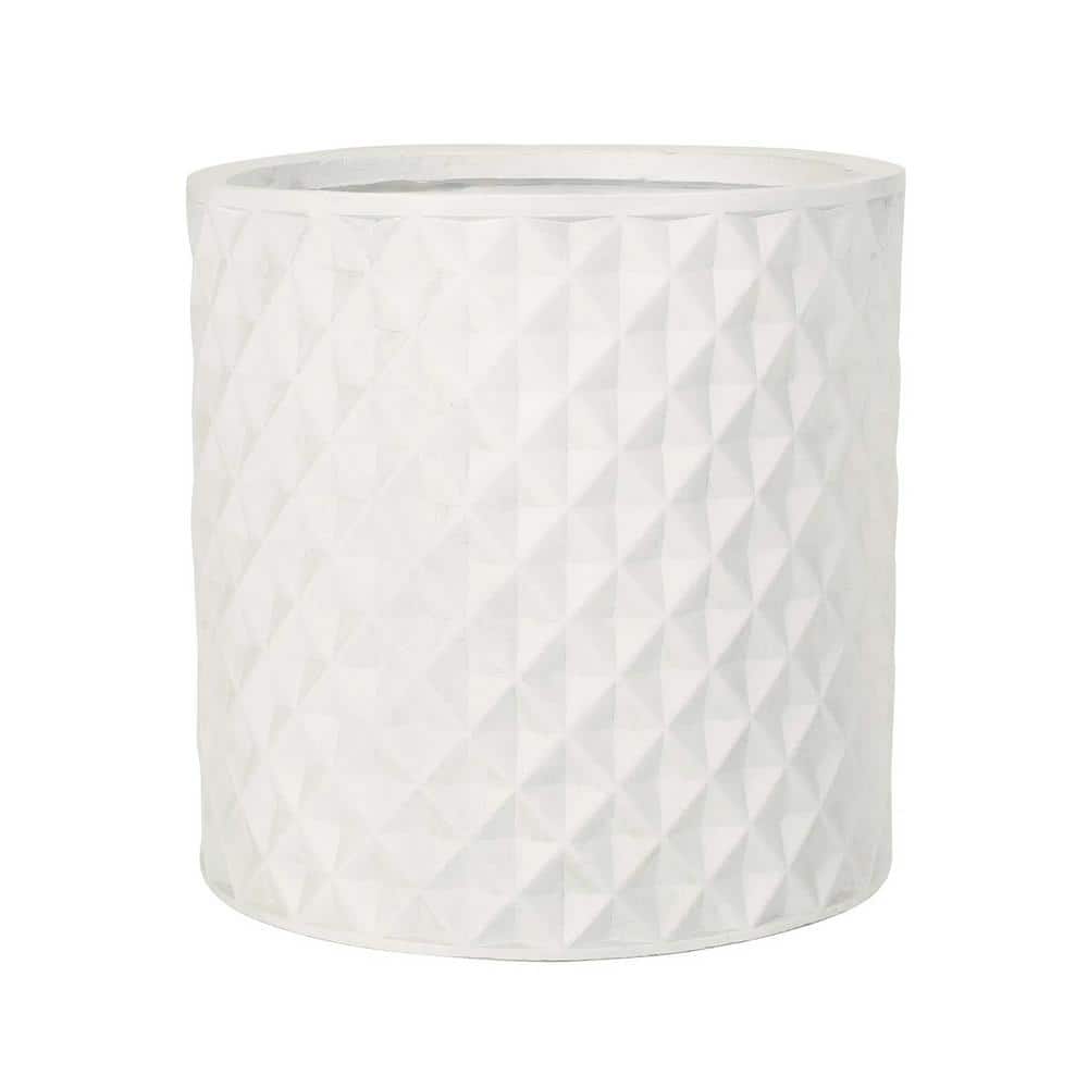 Antique White Outdoor Magnesium Oxide Planter-15.75 in. * 15.75 in. * 15.75