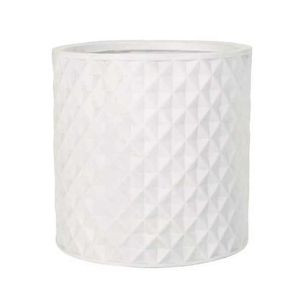 Cubilan Antique White Outdoor Magnesium Oxide Planter-15.75 in. * 15.75 in. * 15.75 in. (1 Pack)