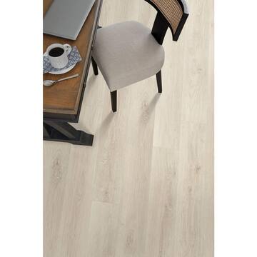 Vert Haus Snowdrift Oak 10 mm T x 7.4 in. x 47.2 in. Waterproof Hybrid Resilient Flooring (27 sq. ft./Case)