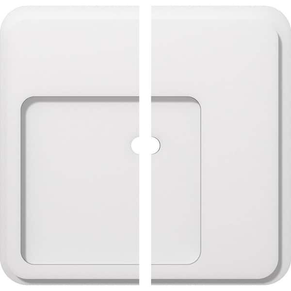 Ekena Millwork 1 in. P X 5-1/2 in. C X 16 in. OD X 1 in. ID Lucan Architectural Grade PVC Contemporary Ceiling Medallion, Two Piece