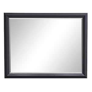 Liverpool 46 in. W × 36 in. H Rectangle Wood Frame Black Dresser Mirror