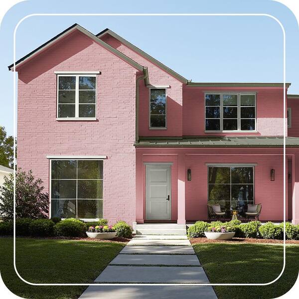 BEHR PREMIUM PLUS 1 qt. #HDC-SP14-8 Art House Pink Flat Exterior