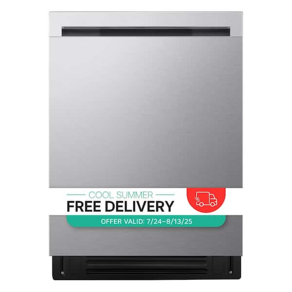 24 in. Top Control Standard Dishwasher with QuadWash in Stainless Steel