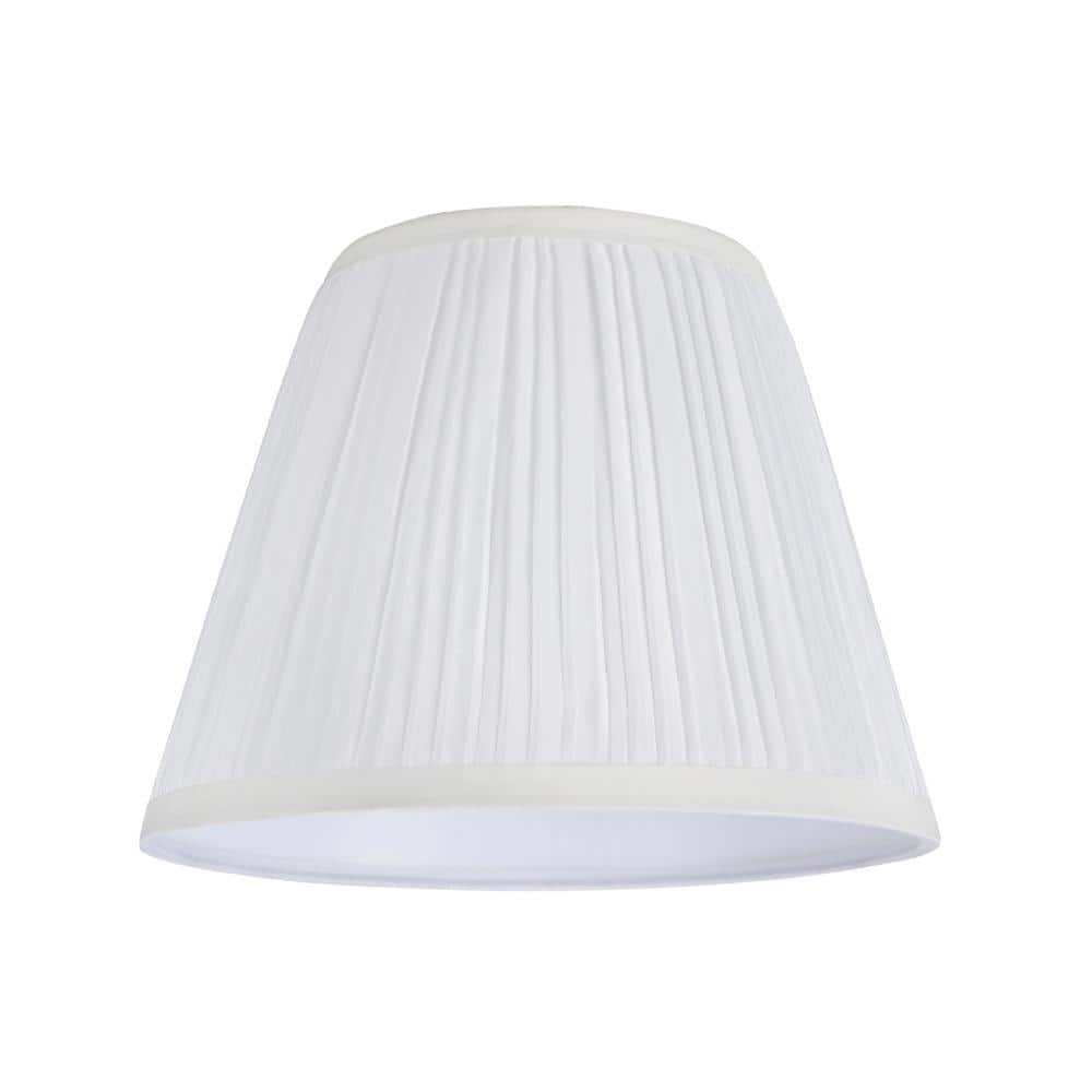 Off-White Cotton Pleated Empire Lamp Shade, 9"