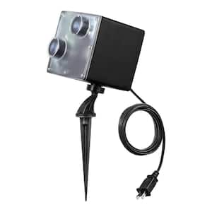 13.27 in. Christmas LED Projection Light Show Swirling Storm Bright White/Bluey Spotlight Stake