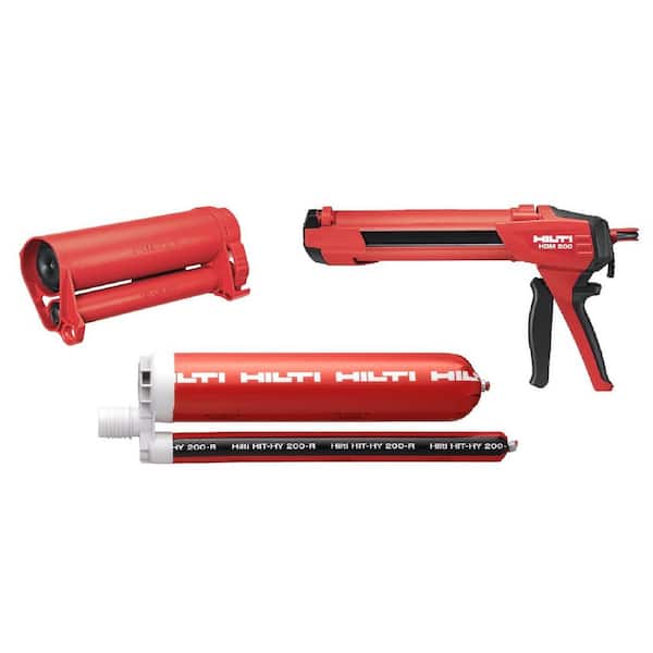 Hilti HY 200-R 11.1 Oz. Injectable Hybrid Mortar with Dispenser, Foil Packs, Mixer and Extension (25-Pack)