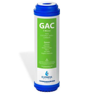 1 Pack Granular Activated Carbon Water Filter Replacement - 5 Micron - Under Sink Reverse Osmosis System