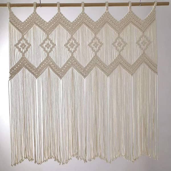 Window Curtain Panels Closet Room Divider Boho Wedding Decor Wall Pediments Boho Wall Decor (Without Rod)