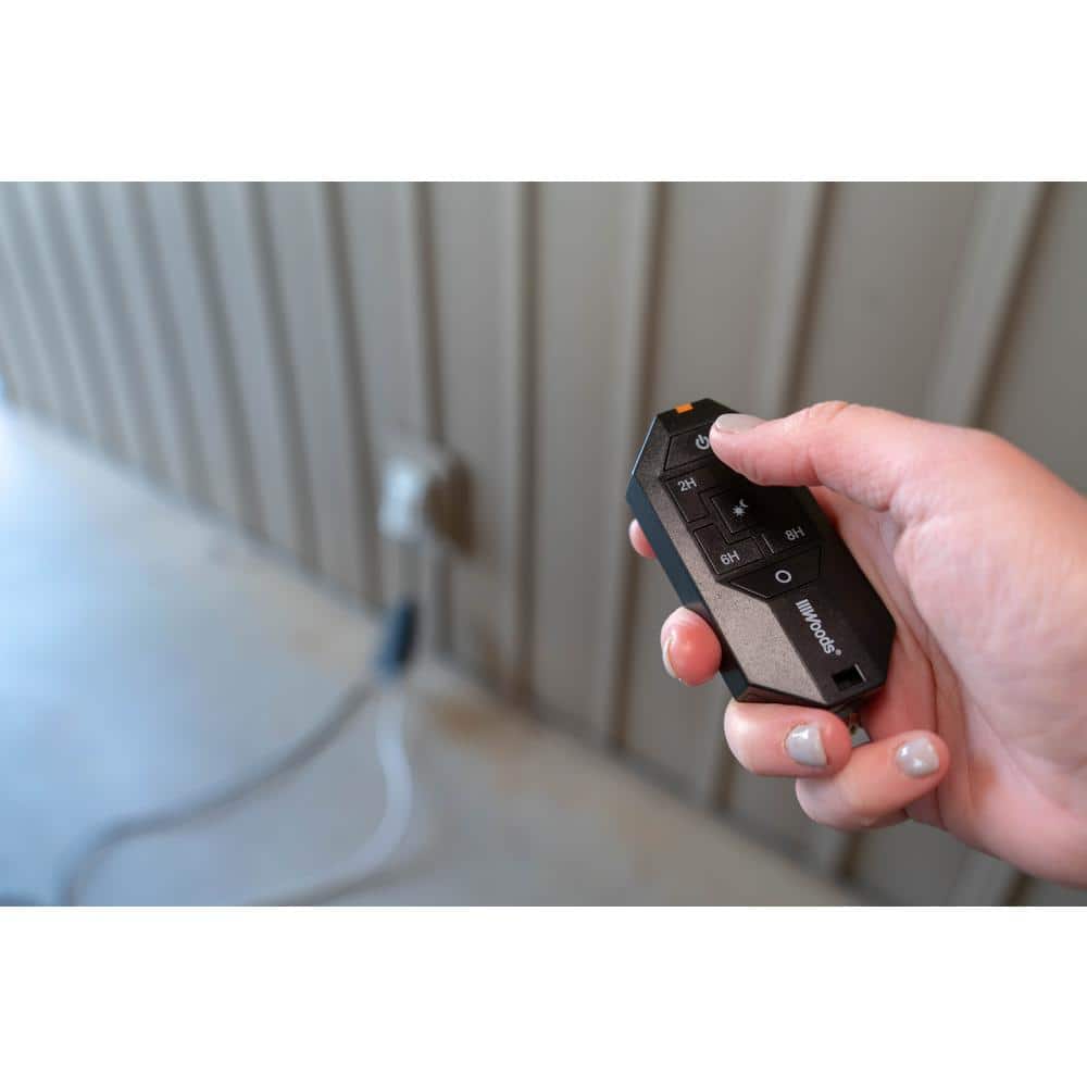Black Outdoor Programmable Lighting Timer with Remote Control