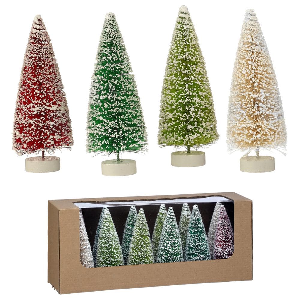 "6"" Woodland Glitter Sisal  Tree Box of  12" price history on PriceWatchPro