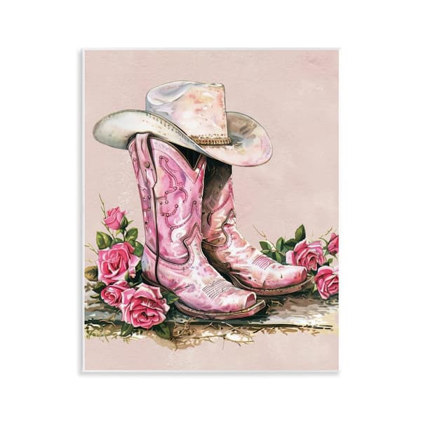 Glam Bling Cowgirl Boots by Lettered and Lined Unframed Nature Graphic Art Print 14 in. x 11 in.