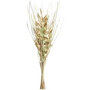 Tall Floral Grass Bouquet Palm Leaf Natural Foliage with Green Accents (One Bundle)
