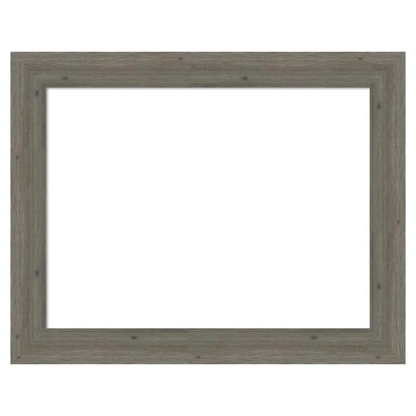 Amanti Art Fencepost Narrow Grey 29 in. x 23 in. Wood Framed Dry Erase Magnetic Memo Board