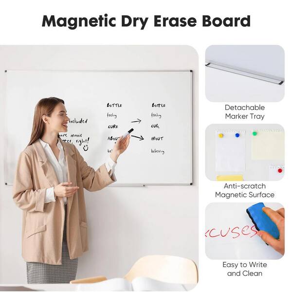 Lorell Signature Series Magnetic Dry-erase Markerboard - 96 Lorell Signature Series Magnetic Dry-erase Markerboard - 96