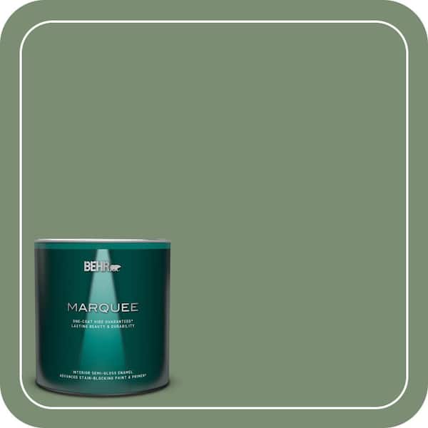 BEHR MARQUEE 1 qt. #PPU11-02 Shallot Bulb Semi-Gloss Enamel Interior Paint & Primer