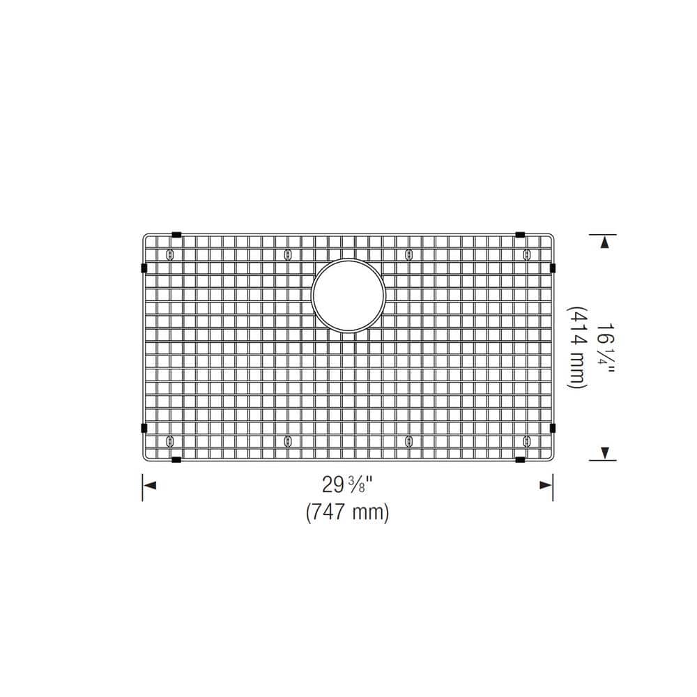 Precision Stainless Steel Sink Grid with Drying Rack