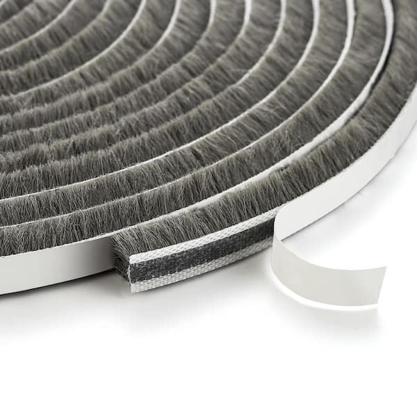 0.35 in. x 0.6 in. x 33 ft. Gray Felt Self-Adhesive Soundproofing Flashing, Rainproof, Dustproof, Anti-Collision