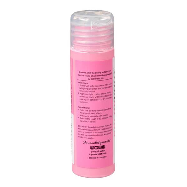 Shake Shot Bottle Pink 4 oz