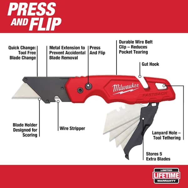 Milwaukee Compact Folding Knife with 2.5 in. Blade with Compact Jobsite Knife  Sharpener (2-Piece) 48-22-1521-48-22-1590 - The Home Depot
