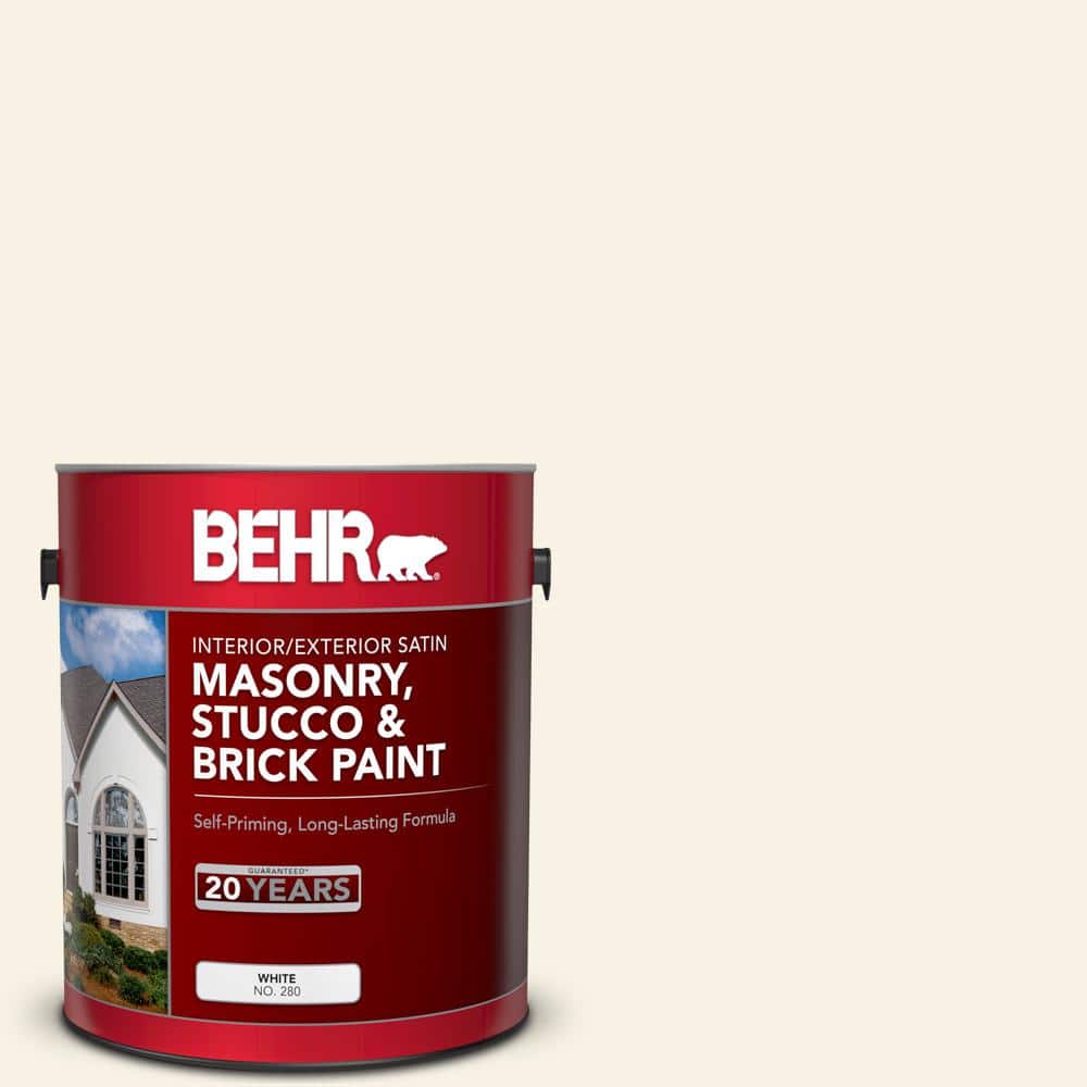 1 gal. #YL-W09 Spun Cotton Satin Interior/Exterior Masonry, Stucco and Bric