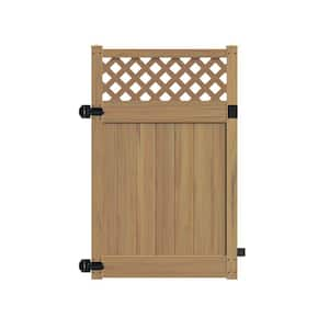 Carlsbad 4 ft. W x 6 ft. H Cypress Vinyl Un-Assembled Fence Gate