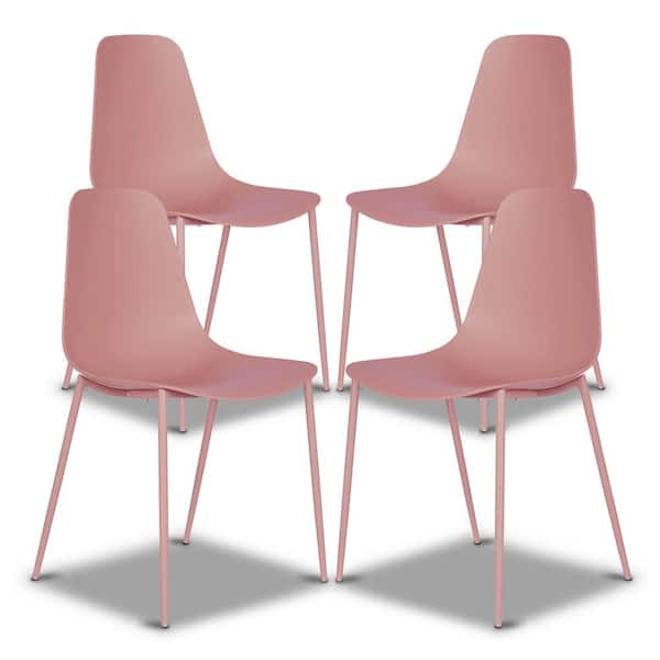 Pink plastic dining chairs new arrivals