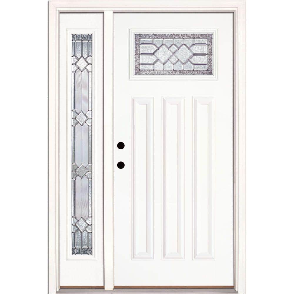 50.5 in.x81.625in.Mission Pointe Zinc Craftsman Lt Unfinished Smooth Right-